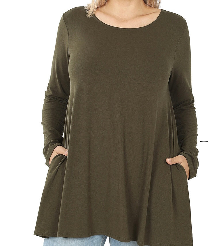 Olive Tunic w/pockets