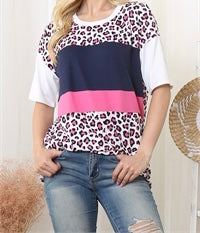 Pink leopard shirt