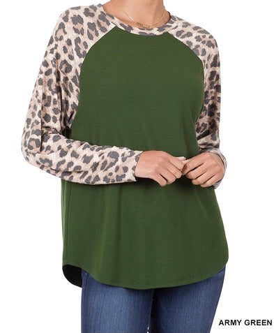 Army Green Leopard shirt